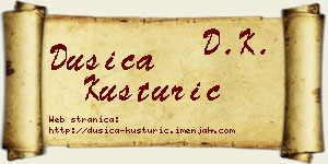 Dušica Kusturić vizit kartica